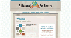 Desktop Screenshot of anaturalpetpantry.com